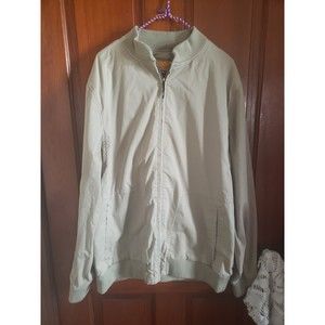 Mens Field And Stream Fishing Jacket Size XL Beige Casual Hiking Windbreaker